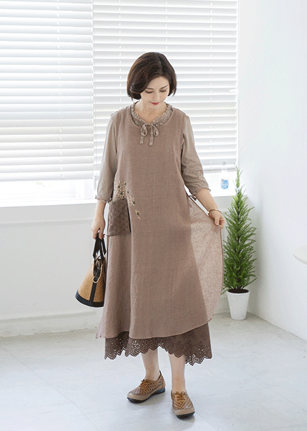 Sleeveless daily life hanbok dress-KC2405005-