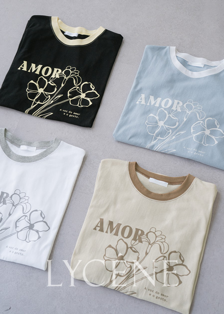 <B>[Lissen]</b> Amor Flower T-shirt-LTE2505001-