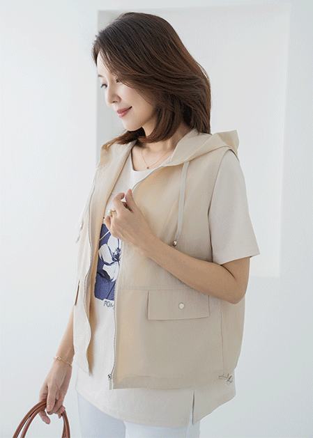 Hutin Basrak Hood Vest-VE2505003-