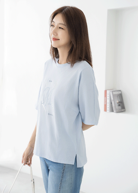 Moment embroidery t-shirt-TE2505046-