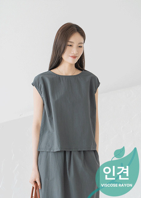 Off-line sleeveless top-SL2505005-
