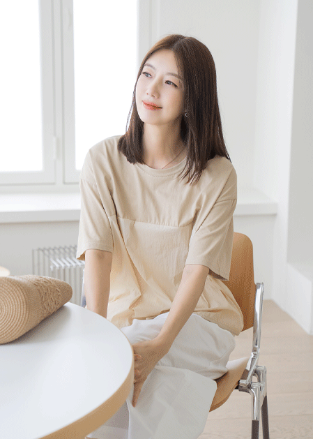 Silk Color String T-shirt-TE2507003-