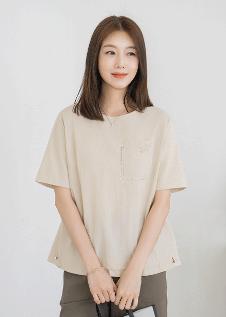 M Pocket String T-shirt-TE2507006-