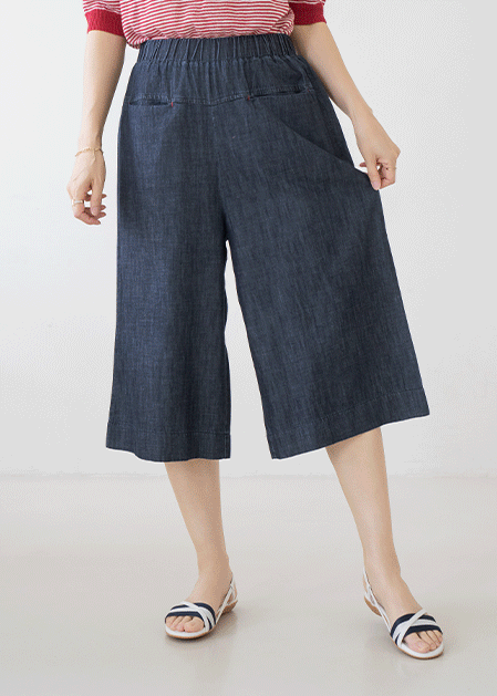 Pocket Wide 7-part Pants - PN2507046 -