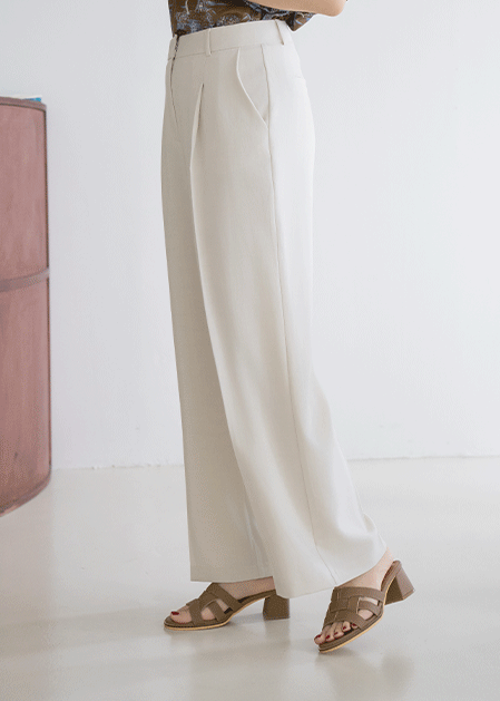 Summer One-Pin Tuck Slacks Pants - PN2507065 -