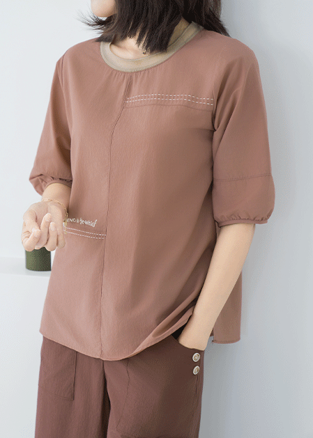 Stitch embroidery t-shirt-TE2507051-