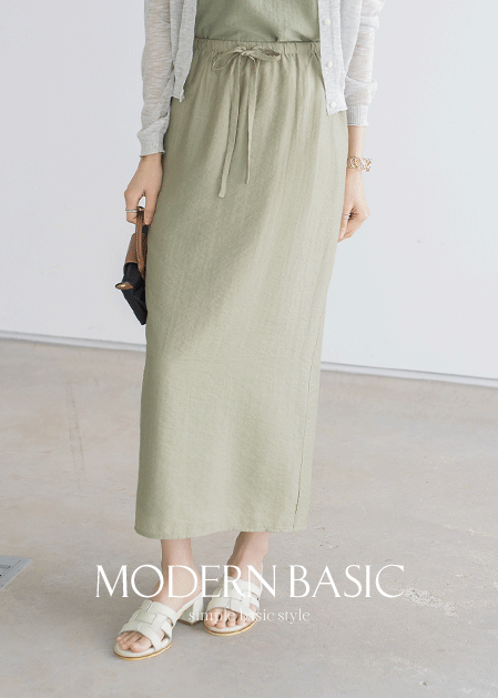 <B>[Modern Basic]</b> Muse H-Line Strap Skirt - SK2507006 -
