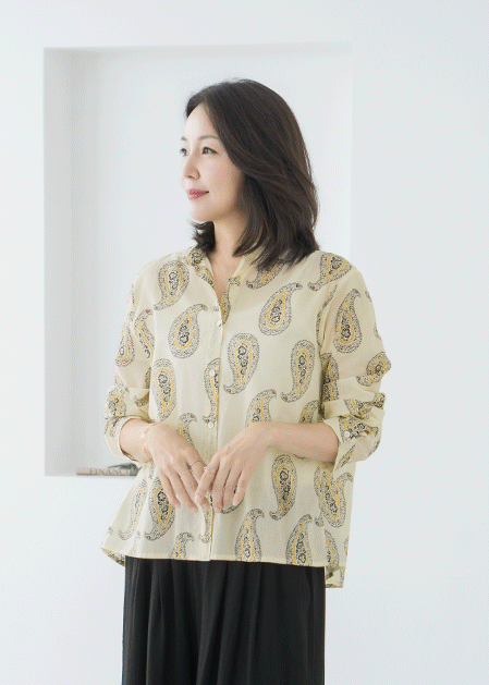 Open Paisley Blouse-BL2507101-