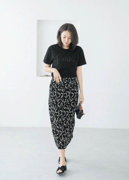 Pleated Ribbon Banding Skirt - SK2507010 -
