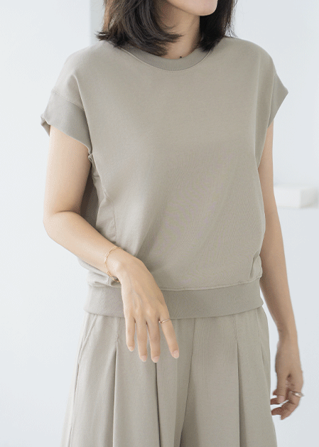 Muji Pintuck Ribbed T-shirt-TE2507054-