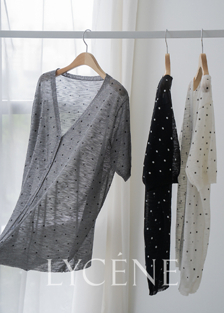 <B>[Resen]</b> Drop-drop Dot Cardigan - LCA2508001 -
