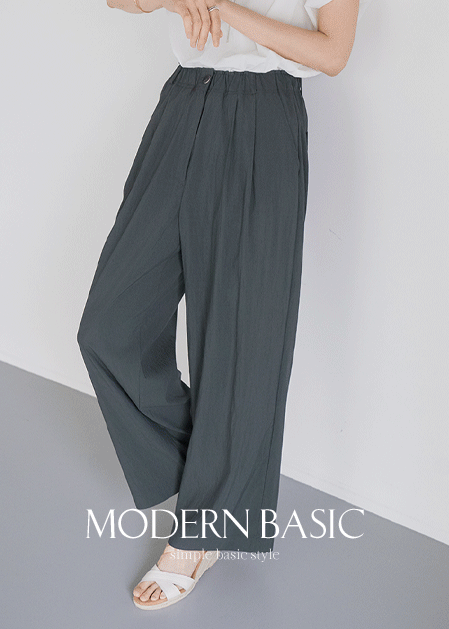 <B>[Modern Basic]</b> Reverb Rustle Wide Pants - PN2507062