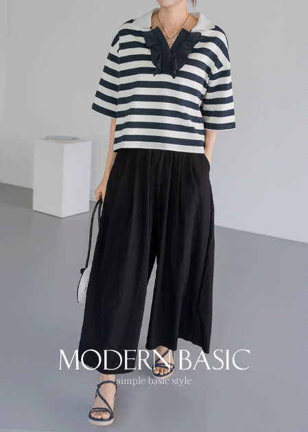 <B>[Modern Basic]</b> Howling Pin Tuck Wide Pants - PN2508005 -