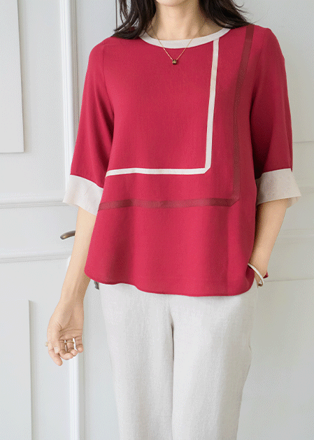 Pink Ribbon Blouse - BL2506065 -