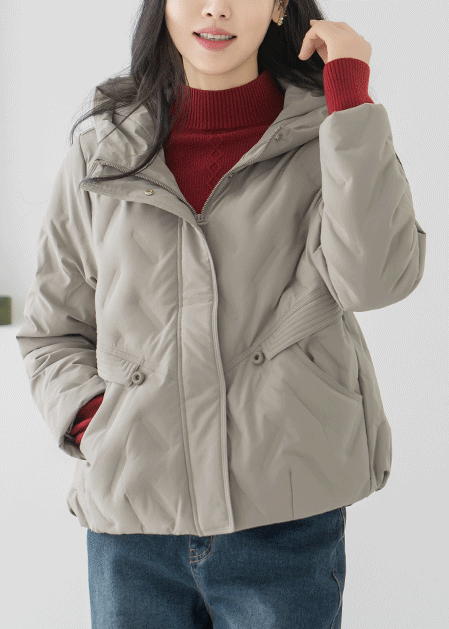 Pocket Button Padded Jumper - JP2510013 -