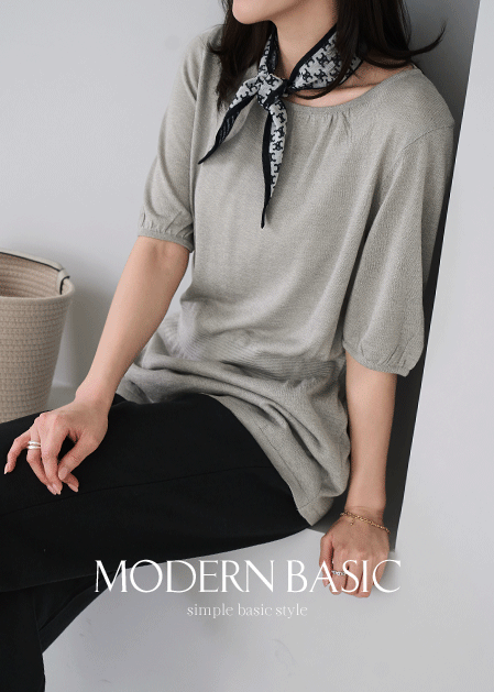 <b>[Modern Basic]</b> Mermaid Line Rayon Knit-KN2607001-